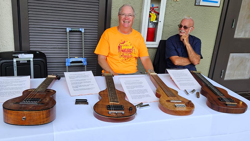 Chris and Richard Bronson at the 2023 Kona Steel Guitar Festival