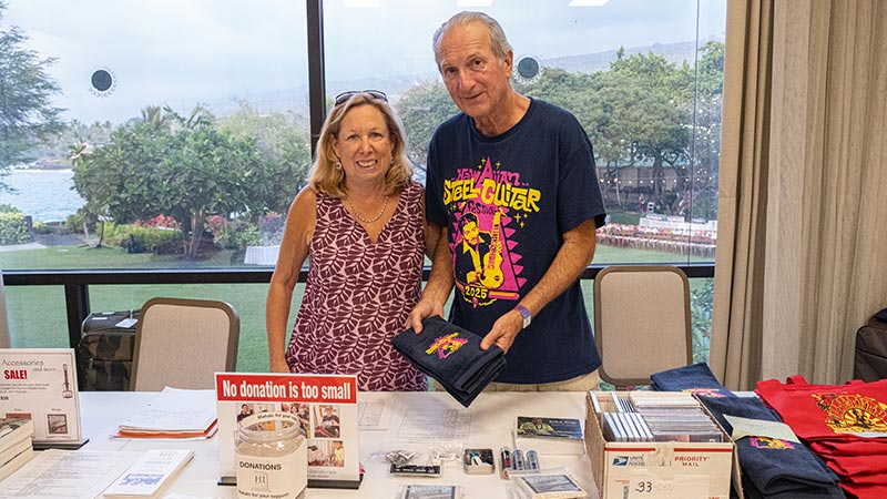 Linda and Dan Tremblay at the 2025 Kona Steel Guitar Festival