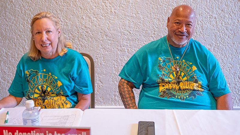 Linda and Lary Holu at the 2024 Kona Steel Guitar Festival
