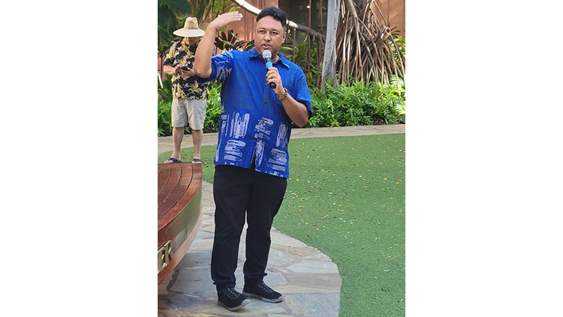 Monte at the 2024 Waikīkī Steel Guitar Week Tuesday Evening Concert