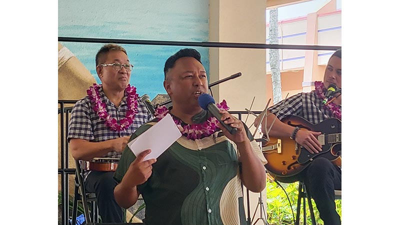Monte at the 2024 Kaua&lsquo;i Steel Guitar Festival